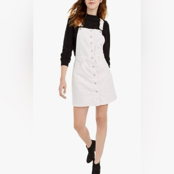 Oat New York Dresses & Skirts - OAT NWT Corduroy Overall Dress - off white Buttoned down w/adjustable straps.